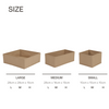 Qoolish Beige Pack of 3 Drawer Organizers