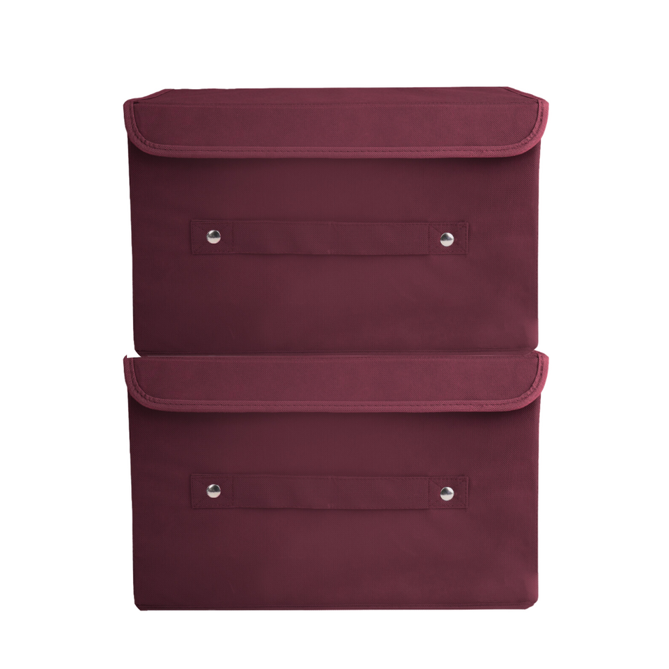 Qoolish Pack of 2 Storage Box with Lid ! ( Available in 4 Colors )