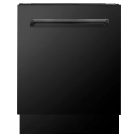 ZLINE 24-Inch Tallac Series 3 Rack Tall Tub Dishwasher in Black Stainless Steel with Stainless Steel Tub, 51dBa (DWV-BS-24)