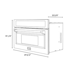 ZLINE 30-Inch Built-in 1.6 cu ft. Convection Microwave Oven in Stainless Steel with Speed and Sensor Cooking (MWO-30)