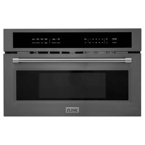 ZLINE 30-Inch 1.6 cu ft. Built-in Convection Microwave Oven in Black Stainless Steel with Speed and Sensor Cooking (MWO-30-BS)