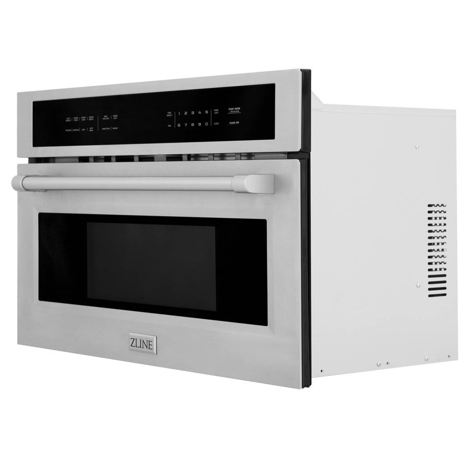 ZLINE 30-Inch Built-in 1.6 cu ft. Convection Microwave Oven in Stainless Steel with Speed and Sensor Cooking (MWO-30)